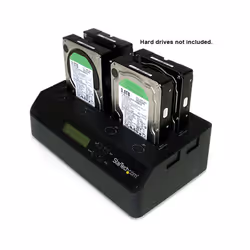 StarTech.com Docking Station per Hard Disk a 4 Slot - Duplicatore ed Eraser USB 3.0/eSATA per SSD/HDD SATA - Dock Standalone 1:3 per Hard Drive con funzione Clone - Carica dall'Alto, non necessita di Attrezzi - Vista aggiuntiva 4