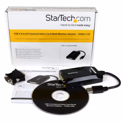 StarTech.com Adattatore USB 3.0 a DVI / VGA - 2048x1152 - Scheda video e grafica esterna - Convertitore/ Adattatore per doppio monitor DVI e VGA o 2 display VGA - Supporta Mac e Windows - Vista aggiuntiva 6