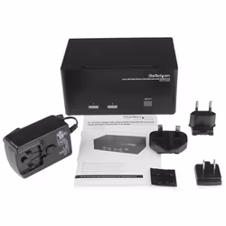 StarTech.com Switch KVM DVI USB per monitor triplo a 2 porte con audio e hub USB 2.0 - Vista aggiuntiva 4