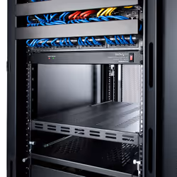 StarTech.com Ripiano 1U regolabile ventilato per rack 19" - Robusto ripiano per armadio server rack 19 pollici - Mensola Universale con profondità di montaggio regolabile da 49,5 a 97,4cm - Capacità 150 kg - Vista aggiuntiva 7
