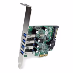 StarTech.com Adattatore scheda controller PCI Express PCIe SuperSpeed USB 3.0 a 4 porte con UASP - Alimentazione SATA - Vista aggiuntiva 4