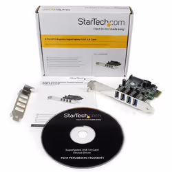 StarTech.com Adattatore scheda controller PCI Express PCIe SuperSpeed USB 3.0 a 4 porte con UASP - Alimentazione SATA - Vista aggiuntiva 5