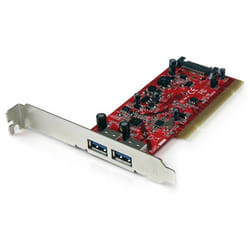 StarTech.com Scheda Pci con 2 porte USB 3.0 SuperSpeed con alimentazione SATA