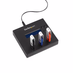 StarTech.com Docking Station per Unità Flash USB - Duplicatore/Eraser Standalone 1:2 per Chiavette USB consente la copia del sistema, dei file e dell'unità a 1,5 GB/min, cancellazione a 1 o 3 passaggi, Display LCD - Vista aggiuntiva 4