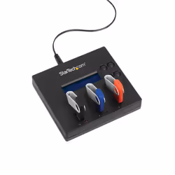 StarTech.com Docking Station per Unità Flash USB - Duplicatore/Eraser Standalone 1:2 per Chiavette USB consente la copia del sistema, dei file e dell'unità a 1,5 GB/min, cancellazione a 1 o 3 passaggi, Display LCD - Vista aggiuntiva 5