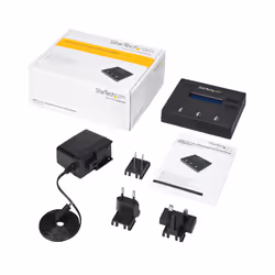 StarTech.com Docking Station per Unità Flash USB - Duplicatore/Eraser Standalone 1:2 per Chiavette USB consente la copia del sistema, dei file e dell'unità a 1,5 GB/min, cancellazione a 1 o 3 passaggi, Display LCD - Vista aggiuntiva 8