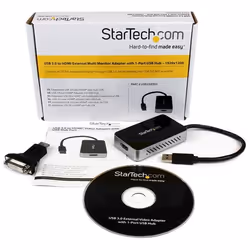 StarTech.com Adattatore scheda video esterna per più monitor USB 3.0 a HDMI con hub USB a 1 porta – 1920x1200 / 1080p - Vista aggiuntiva 5