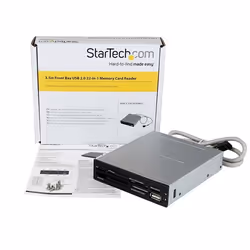 StarTech.com Lettore per schede di memoria multimediali USB 2.0 22 in 1 alloggiamento frontale 3,5'' - colore nero - Vista aggiuntiva 4