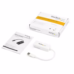 StarTech.com Adattatore USB 3.0 a Ethernet Gigabit (RJ45) - Scheda di rete NIC esterna con porta USB integrata - Bianco - Vista aggiuntiva 5