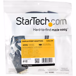 StarTech.com Cavo da DisplayPort a VGA da 1 m - Cavo adattatore da DisplayPort a VGA attivo - Video 1080p - Cavo monitor da DP a VGA - Convertitore da DP 1.2 a VGA - Connettore DP a scatto - Vista aggiuntiva 5