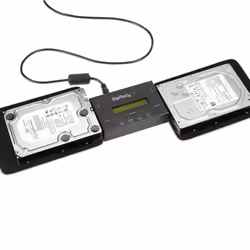 StarTech.com Duplicatore ed Eraser Standalone 1:1 per Hard Disk HDD/SSD SATA con funzione Clone - Display LCD - Conforme TAA - Indipendente dal sistema operativo - Vista aggiuntiva 4