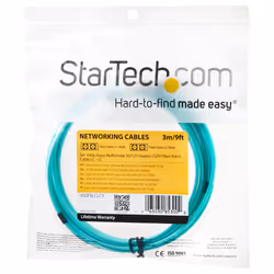 StarTech.com Cavo patch duplex LSZH fibra multimodale 50/125 3 m 10 Gb Aqua LC - LC - Vista aggiuntiva 4