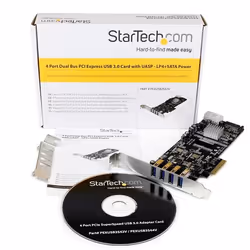 StarTech.com Adattatore scheda SuperSpeed USB 3.0 con 4 porte PCI Express (PCIe) con 2 canali da 5 Gbps dedicati - UASP - Alimentazione SATA/LP4 - Vista aggiuntiva 5