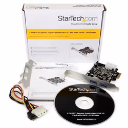 StarTech.com Adattatore scheda SuperSpeed USB 3.0 con 2 porte PCI Express (PCIe) con UASP - Alimentazione LP4 - Vista aggiuntiva 5