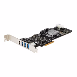 StarTech.com Adattatore scheda SuperSpeed USB 3.0 con 4 porte PCI Express (PCIe) con 4 canali da 5 Gbps dedicati - UASP - Alimentazione SATA/LP4 - Vista aggiuntiva 4