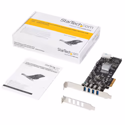StarTech.com Adattatore scheda SuperSpeed USB 3.0 con 4 porte PCI Express (PCIe) con 4 canali da 5 Gbps dedicati - UASP - Alimentazione SATA/LP4 - Vista aggiuntiva 6