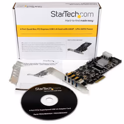 StarTech.com Adattatore scheda SuperSpeed USB 3.0 con 4 porte PCI Express (PCIe) con 4 canali da 5 Gbps dedicati - UASP - Alimentazione SATA/LP4 - Vista aggiuntiva 7