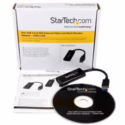 StarTech.com Adattatore scheda video esterna multimonitor USB 3.0 slim a VGA – 1920x1200/1080p - Vista aggiuntiva 4