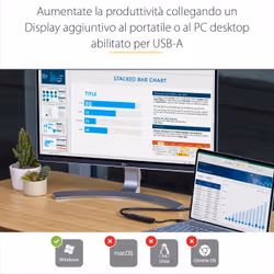 StarTech.com Adattatore da USB 3.0 a HDMI - 1080p (1920x1200) - Sottile/Compatto convertitore video da USB Type-A a HDMI per monitor - Nero - Solo Windows - Vista aggiuntiva 6