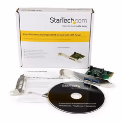 StarTech.com Adattatore scheda SuperSpeed USB 3.0 con 2 porte PCI Express (PCIe) con UASP - Alimentazione SATA - Vista aggiuntiva 5