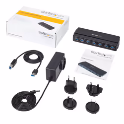 StarTech.com HUB USB 3.0 a 7 porte alimentato - Perno e concentratore USB 3.0 ultra veloce - Nero - Vista aggiuntiva 7