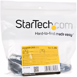 StarTech.com Cavo Prolunga di Alimentazione da 1m, Prolunga Elettrica AC per Computer/Stampante/Monitor da C14 a C13, 10A-125V, 18AWG, Omologato UL - Vista aggiuntiva 5
