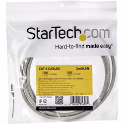 StarTech.com Cavo di rete Cat 6 - Cavo Patch Ethernet Gigabit grigio antigroviglio da 2m - Vista aggiuntiva 4