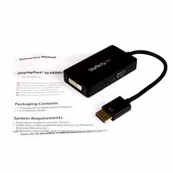 StarTech.com Cavo Adattatore 3 in 1 DisplayPort a VGA/DVI/HDMI - Convertitore DP a VGA HDMI DVI - Vista aggiuntiva 4