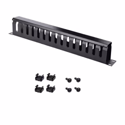 StarTech.com Pannello Gestione Cavi 1U Orizzontale per armadi rack 19" - Pannello passacavi orizzontale con fessure e coperchio - Sistema di gestione cavi/canalina per rack 19 pollici - Vista aggiuntiva 7