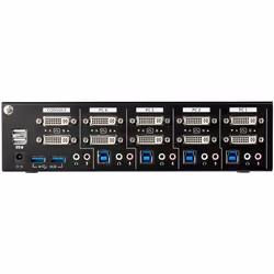 StarTech.com Switch KVM DVI a 4 porte per Doppio Monitor con Hub USB 3.0