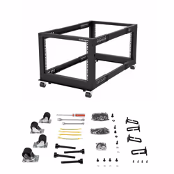 StarTech.com Server Rack a 4 Montanti 12U Open Frame, Armadio Rack di Rete 19" con Ruote, piedini di livellamento/montaggio a pavimento, Quadro Rack Scorrevole/profondità regolabile per apparecchiature AV/Dati/IT - Vista aggiuntiva 6