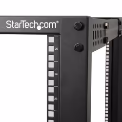 StarTech.com Server Rack a 4 Montanti 25U Open Frame, Armadio Rack di Rete 19" con Ruote, piedini di livellamento/montaggio a pavimento, Quadro Rack Scorrevole/profondità regolabile per apparecchiature AV/Dati/IT - Vista aggiuntiva 5