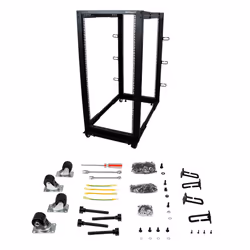 StarTech.com Server Rack a 4 Montanti 25U Open Frame, Armadio Rack di Rete 19" con Ruote, piedini di livellamento/montaggio a pavimento, Quadro Rack Scorrevole/profondità regolabile per apparecchiature AV/Dati/IT - Vista aggiuntiva 7