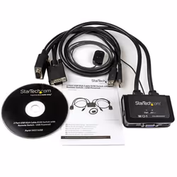 StarTech.com Switch Commutatore KVM USB VGA a 2 porte - Alimentato via USB con pulsante di commutazione a distanza - Vista aggiuntiva 6