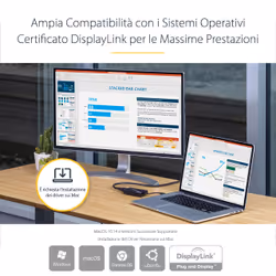 StarTech.com Adattatore da USB 3.0 a HDMI - 4K 30Hz Ultra HD - Certificato DisplayLink - Convertitore per monitor da USB Type-A a HDMI - Video esterno e scheda grafica - Mac e Windows - Vista aggiuntiva 7