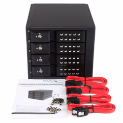StarTech.com Sistema Backplane mobile per rack hot-swap portatili a 4 bay alloggiamenti per HDD SAS II / SATA III 3,5" - 6 Gbps - Vista aggiuntiva 6