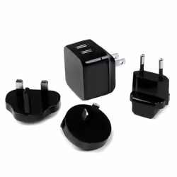 StarTech.com Caricabatterie da Muro a doppia porta x2 USB ad alta potenza ( 17W / 3.4 Amp ) con prese da viaggio (Internazionale) - Vista aggiuntiva 5