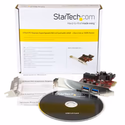 StarTech.com Scheda Espansione PCI Express USB 3.0 a 4 porte - 2 interne, 2 esterne - Adattatore PCIe alimentato SATA - Vista aggiuntiva 5
