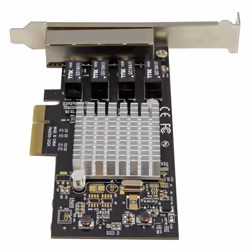 StarTech.com Scheda di rete PCIe Gigabit Power over Ethernet a 4 porte - Adattatore PCI express - Intel I350 NIC - Vista aggiuntiva 4