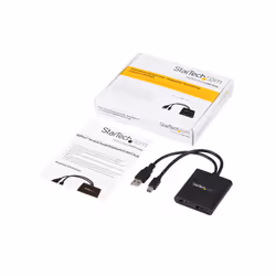 StarTech.com Adattatore multi monitor a 2 porte - MST Hub Mini DisplayPort a 2x DisplayPort - Doppio monitor 4K 30Hz - Video Splitter mDP a doppio DP 1.2 in modalità estesa per desktop PC Windows - Vista aggiuntiva 7