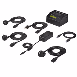 StarTech.com Docking Station per Hard Disk a Singolo Slot - Dock USB 3.0 Standalone con funzione Eraser e Sanificazione per HDD/SSD SATA II, 9 Modalità di Cancellazione - Display LCD, Porta Stampante DB-9 - TAA - Vista aggiuntiva 6