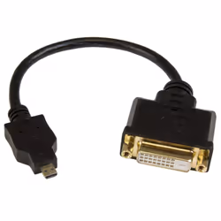 StarTech.com Adattatore convertitore micro HDMI a DVI-D da 20cm - Maschio/Femmina, 0,203 m, Micro-HDMI, DVI-D, Maschio, Femmi ...