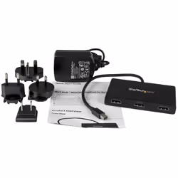 StarTech.com Adattatore multi monitor a 3 porte - Hub MST Mini DisplayPort a HDMI - Triplo 1080p o doppio 4K 30Hz - Video splitter in modalità desktop esteso solo su Windows - mDP 1.2 a 3x HDMI - Vista aggiuntiva 8