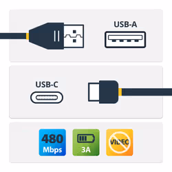 StarTech.com Cavo da USB C a USB A da 1m - Cavo da USB A a C M/M - Cavo USB 2.0 - Cavo adattatore USB - USB tipo C - Cavo USB Type C - Certificato USB-IF