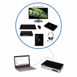 StarTech.com Docking Station DisplayPort per Portatili Universale DP - USB 3.0 ULTRA HD 4K - Vista aggiuntiva 4