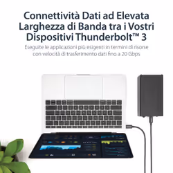 StarTech.com Cavo Thunderbolt 3 da 1m, 20Gbps, 100W PD, 4K, Certificato Thunderbolt, Compatibile con Thunderbolt 4/USB 3.2/DP Alt Mode/USB4 - Vista aggiuntiva 7