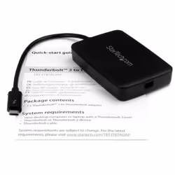 StarTech.com Adattatore da Thunderbolt 3 a Thunderbolt 2 - Da laptop TB3 a display/dispositivi TB2 o TB1 - Convertitore TB2 20Gbps o TB1 10Gbps - Certificato TB3 - Nero - Windows/Mac - Vista aggiuntiva 6