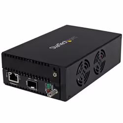 StarTech.com Convertitore multimediale rame-fibra 10 Gigabit Ethernet - SFP+ aperto - Gestito, 20000 Mbit/s, IEEE 802.3ab, IE ...