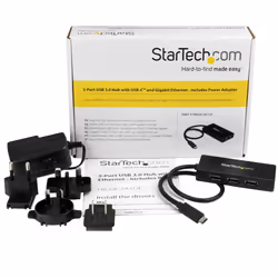 StarTech.com Hub USB 3.0 (5Gbps) a 3 porte con USB-C e Ethernet Gigabit - Include Adattatore di Alimentazione - Vista aggiuntiva 7