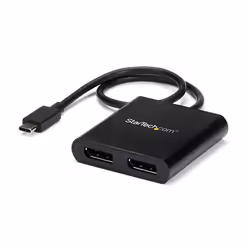 StarTech.com Adattatore USB-C a DisplayPort a due porte, Splitter MST Hub USB Tipo C a doppia porta DP 1.2 - Adattatore Multi ...